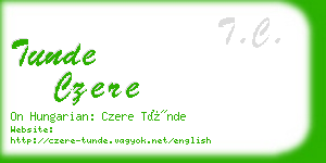 tunde czere business card